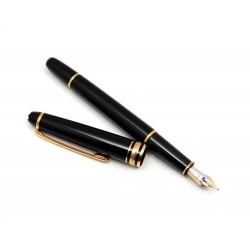 STYLO A PLUME MONTBLANC CLASSIQUE 106514 RESINE NOIR CARTOUCHE A PISTON PEN 500€