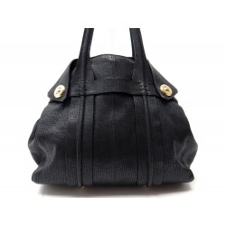 NEUF SAC A MAIN TOD'S GIRELLI CUIR GRAINE NOIR EPAULE HAND BAG PURSE TOTE 1165€