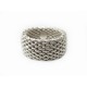 BAGUE TIFFANY & CO SOMERSET T 57 MAILLE EN ARGENT MASSIF 925 SILVER RING 350€