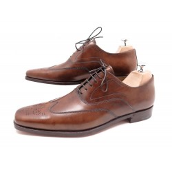 NEUF CHAUSSURES STEFANOBI RICHELIEU 8 42 EN CUIR MARRON + BOITE BROWN SHOES 550€