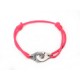 BRACELET DINH VAN MENOTTES R12 EN ARGENT MASSIF 925 & CORDON ROSE HANDCUFF 240€