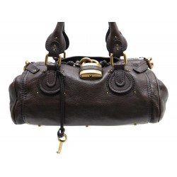 SAC A MAIN CHLOE PADDINGTON MM CUIR MARRON HAND BAG BROWN LEATHER PURSE 1295€