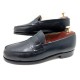  CHAUSSURES JM WESTON MOCASSINS 6D CUIR BLEU + POCHON 