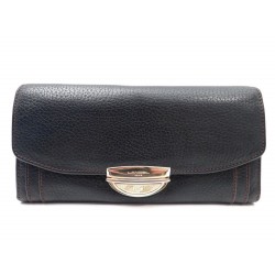 PORTEFEUILLE LANCEL ADJANI EN CUIR NOIR MONNAIE LEATHER WALLET BILLFOLD 295€