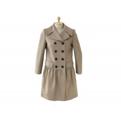 NEUF MANTEAU BURBERRY 36 S EN LAINE & CACHEMIRE GRIS BLOUSON CASHMERE COAT 1395€