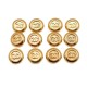 NEUF LOT DE 12 BOUTONS CHANEL LOGO CC EN METAL DORE PR MANTEAU SET OF BUTTONS