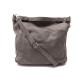 NEUF SAC A MAIN VANESSA BRUNO LUNE BANDOULIERE EN CUIR GRIS TAUPE HAND BAG 540€