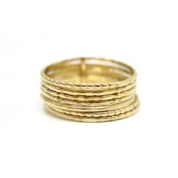 BAGUE SEMAINIER 7 ANNEAUX TAILLE 54 EN OR JAUNE 18K 4.3GR 7 RINGS IN YELLOW GOLD