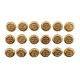 LOT DE 12 BOUTONS CHANEL DORE 1 