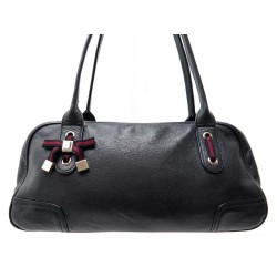 SAC A MAIN GUCCI PRINCY BOSTON MEDIUM 161720 EN CUIR NOIR HAND BAG PURSE 990€