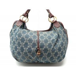 SAC A MAIN CELINE CABAS TOILE MONOGRAMMEE BLEU 