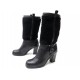 BOTTINES CELINE CUIR ET PEAU LAINEE 37.5 