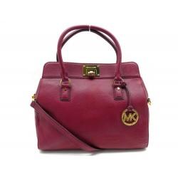 SAC A MAIN MICHAEL KORS CUIR BORDEAUX 