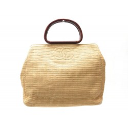 NEUF SAC A MAIN CHANEL LOGO CC CABAS 30 CM EN RAFFIA TRESSE HAND BAG TOTE 2800€