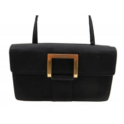 SAC A MAIN YVES SAINT LAURENT 19 CM PORTE MAIN EN TOILE NOIR DUSTBAG PURSE 790€