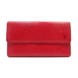 PORTEFEUILLE LOUIS VUITTON SARAH CUIR EPI ROUGE COMPAGNON WALLET BILLFOLD 570€