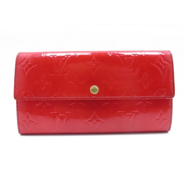 165300 PORTEFEUILLE LOUIS VUITTON SARAH CUIR MONOGRAM VERNIS PORTE MONNAIE WALLET 500