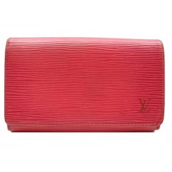 PORTEFEUILLE LOUIS VUITTON TRESOR CUIR EPI PORTE MONNAIE WALLET BILLFOLD 525