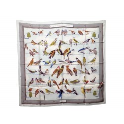 VINTAGE FOULARD HERMES LES OISEAUX DES CHAMPS ET DES BOIS 1ERE EDITION 1954