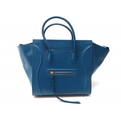 NEUF SAC A MAIN CELINE LUGGAGE PHANTOM MEDIUM CABAS EN CUIR BLEU BAG PURSE 2300€