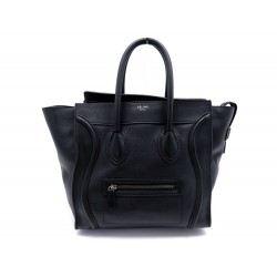 SAC A MAIN CELINE LUGGAGE MICRO 167793AQL EN CUIR GRAINE NOIR BAG PURSE 2250€