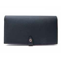 NEUF PORTEFEUILLE MONTRE JAEGER-LECOULTRE COMPAGNON CARTE EN CUIR NOIR BILLFOLD