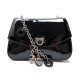 NEUF SAC A MAIN SALVATORE FERRAGAMO POCHETTE BANDOULIERE CUIR VERNI NOIR 1090€