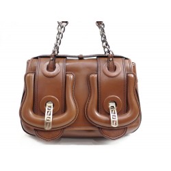 SAC A MAIN FENDI 8BN165 CUIR MARRON 