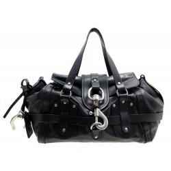 SAC A MAIN CHLOE KERALA PM MOUSQUETON EN CUIR NOIR 