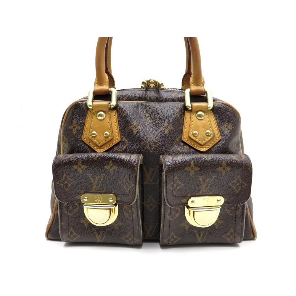 Louis Vuitton LV Monogram Manhattan PM Handbag Browns Canvas Bag - EXCELLENT