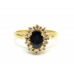 BAGUE MARQUISE RUBIS & DIAMANTS 