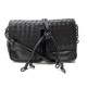 NEUF SAC A MAIN BOTTEGA VENETA 25CM BANDOULIERE EN CUIR TRESSE NOIR BAG 1000€