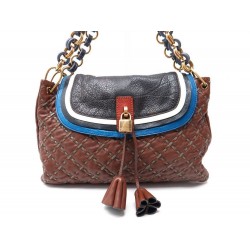 SAC A MAIN MARC JACOBS EN CUIR MARRON MATELASSE BROWN PURSE HAND BAG 1055€