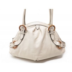 SAC A MAIN SALVATORE FERRAGAMO EN CUIR ECRU PORTE EPAULE LEATHER HAND BAG 1000€