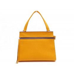 NEUF SAC A MAIN CELINE EDGE MEDIUM 172613 EN CUIR JAUNE HAND BAG PURSE 