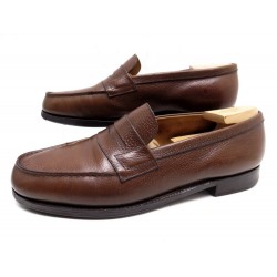 CHAUSSURES JM WESTON 180 8D 42 MOCASSINS EN CUIR GRAINE MARRON EMBAUCHOIRS 575€