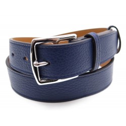 NEUF CEINTURE HERMES ETRIVIERE 32 T 80 EN CUIR TAURILLON CLEMENCE BLEU BELT 665€