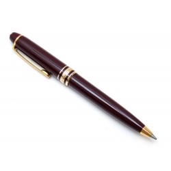 PETIT STYLO BILLE MONTBLANC MEISTERSTUCK MOZART DORE EN RESINE BORDEAUX PEN 315€