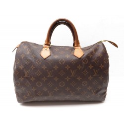 SAC A MAIN LOUIS VUITTON SPEEDY 35 M41107 EN TOILE MONOGRAM MARRON HAND BAG 775€