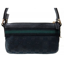 NEUF SAC A MAIN GUCCI JOLICOEUR MINI 145970 EN TOILE NOIRE HAND BAG CLUTCH 785€