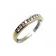 BAGUE OR BLANC ET DIAMANT 1.7 Gr + 9 diamants