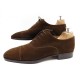 CHAUSSURES AUBERCY RICHELIEU BOUT DROIT 7 41 DAIM MARRON BROWN DEER SHOES 800€