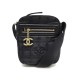 NEUF SAC CHANEL LOGO CC SACOCHE BANDOULIERE TOILE NOIRE LOGO CC HAND BAG 1650€