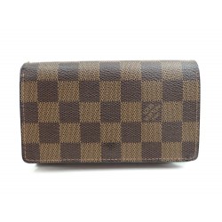 PORTE MONNAIE LOUIS VUITTON DAMIER EBENE TRESOR 