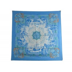 FOULARD HERMES AZULEJOS EN SOIE BLEUE CARRE 90 CM SILK SCARF BLUE 350€