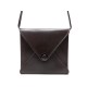 VINTAGE SAC A MAIN HERMES ENVELOPPE CUIR MARRON 