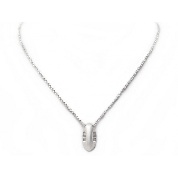 NEUF COLLIER HERMES EN ARGENT + BOITE 