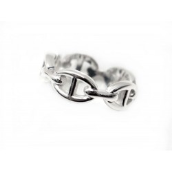 NEUF BAGUE HERMES CHAINE D ANCRE EN ARGENT 925 