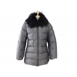 NEUF DOUDOUNE MONCLER T 38 S MANTEAU DOUDOUNE FOURRURE COAT JACKET FUR 1250€