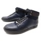 NEUF CHAUSSURES DIOR HOMME SNEAKERS 41 BASKETS MONTANTES EN CUIR BLEU SHOES 590€